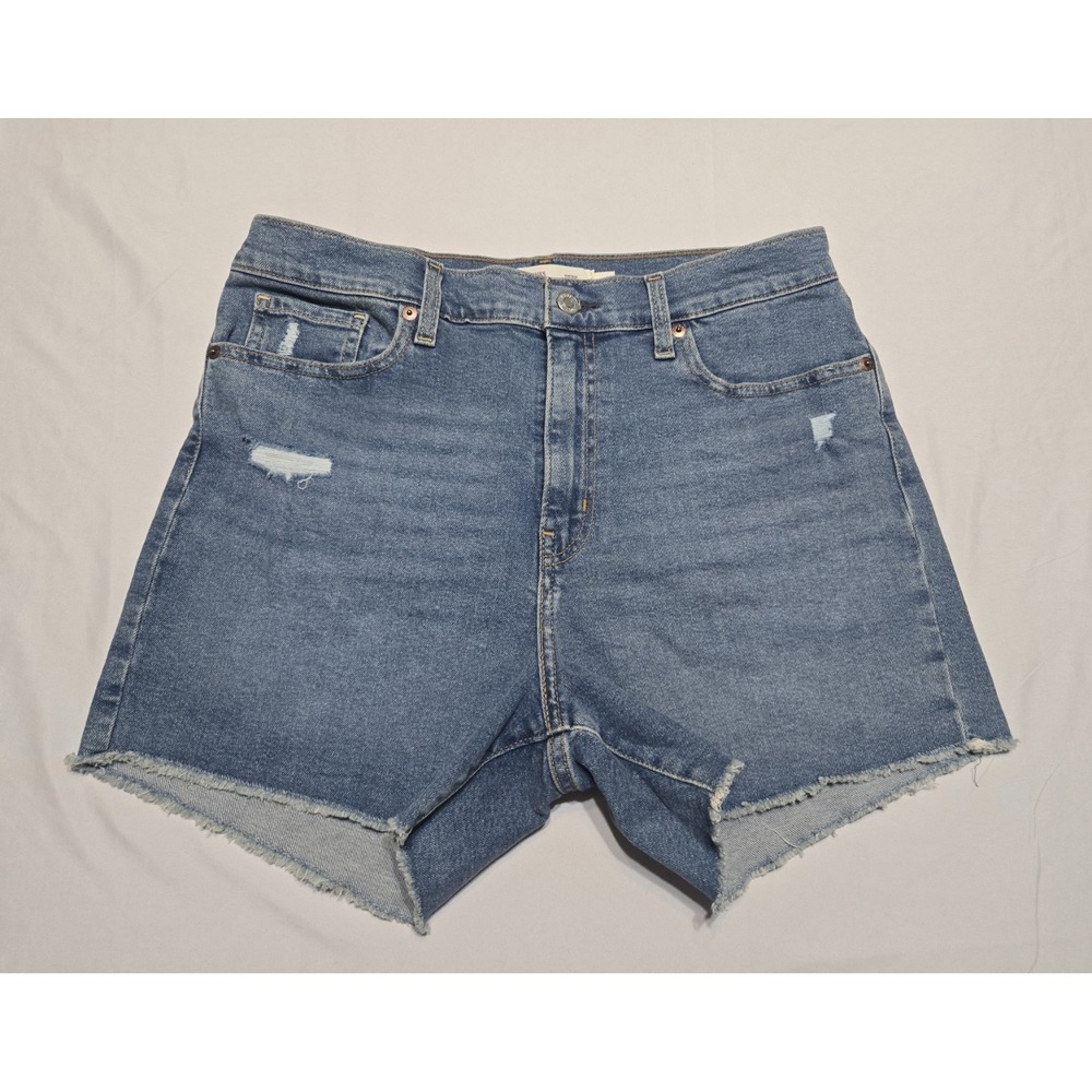 Levi Strauss Signature Vintage Original Shorts Womens High Rise Distressed 6 W28